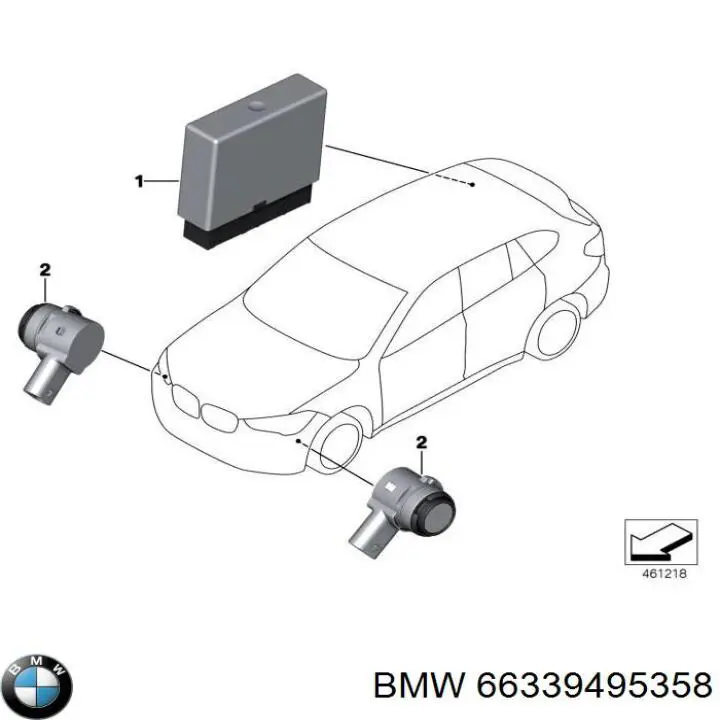 Модуль керування (ЕБУ) парктроніком BMW 66339495358 ціна, від 79.01 USD