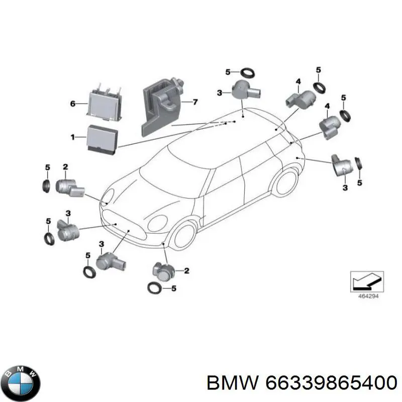 Модуль керування (ЕБУ) парктроніком BMW 66336828085 ціна, від 36.84 USD