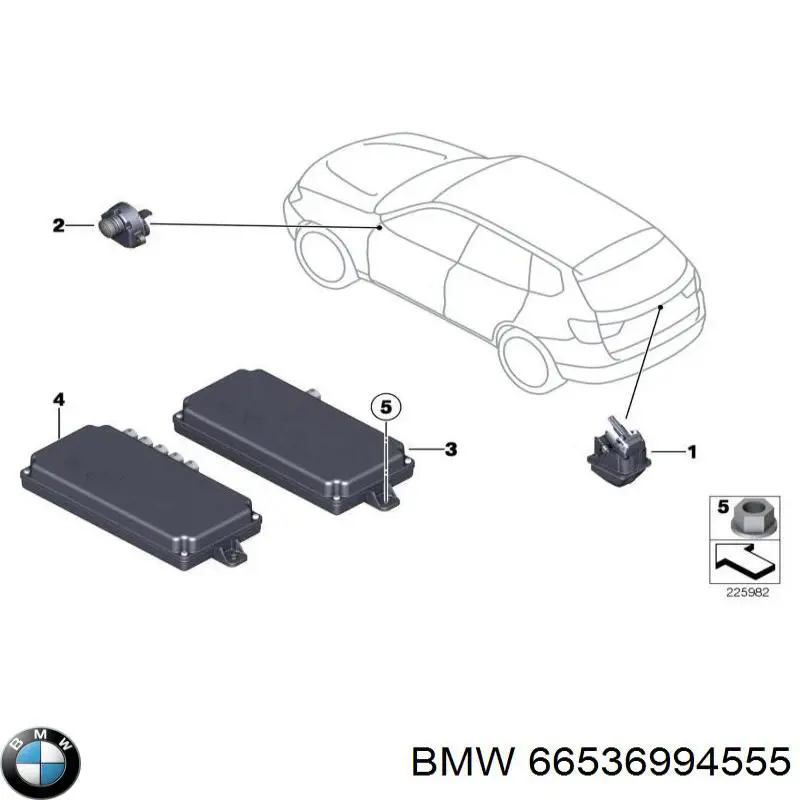 Модуль керування камерою 66536994555 BMW