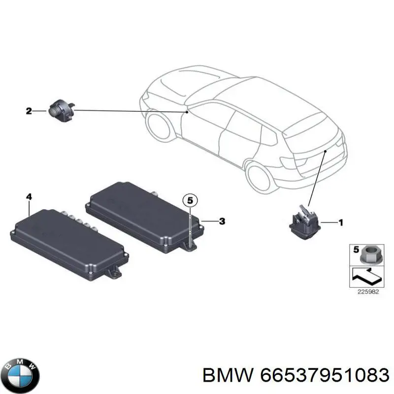 Камера системи забезпечення видимості 66537951083 BMW