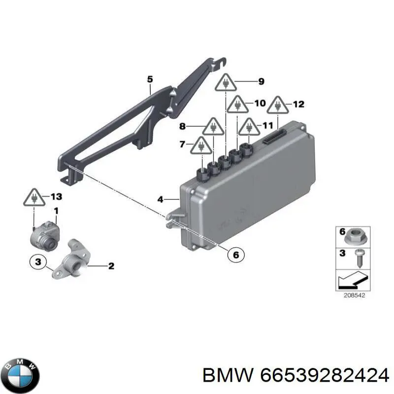 Модуль керування камерою BMW 66539282424 ціна, від 110.74 USD
