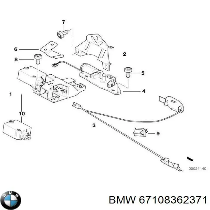 67108362371 BMW мотор-привід відкр/закр. замка багажника/двері 3/5-ї