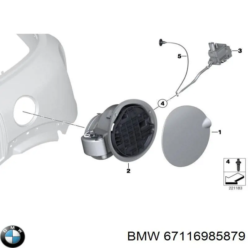 Замок відкривання лючка бензобаку BMW 67116985879 ціна, від 24.27 USD