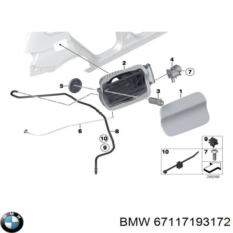 Купити 67117193172 BMW Мотор-привод відкриття лючка бака