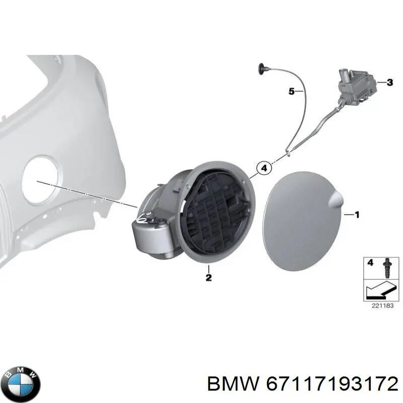 Мотор-привод відкриття лючка бака BMW 67117193172 ціна, від 21.53 USD