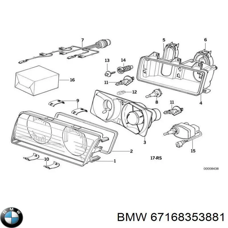 Коректор фари 67168353881 BMW