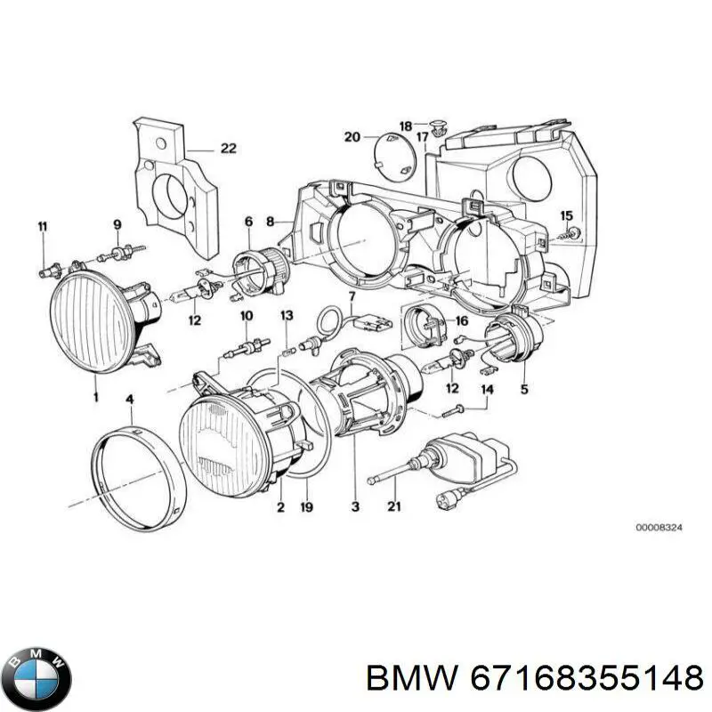 Коректор фари 67168355728 BMW