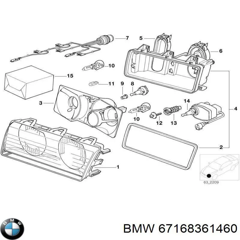 Автоматичний коректор фар BMW 67168361460 ціна, від 36.62 USD