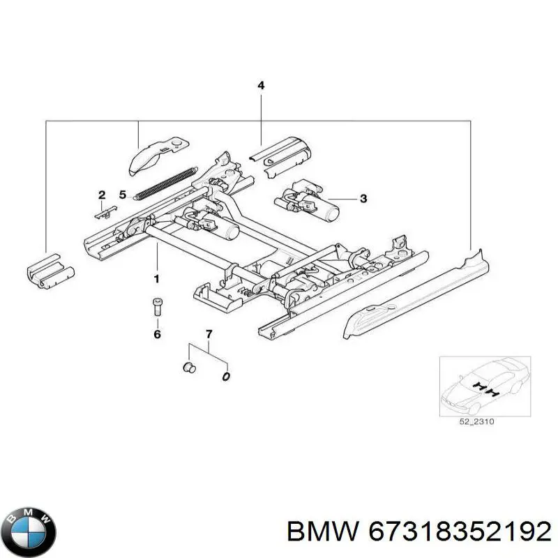 Купити 67318352192 BMW Двигун приводу регулювання сидіння