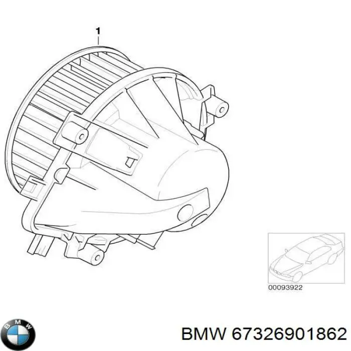 67326901862 BMW Електромотор пічки