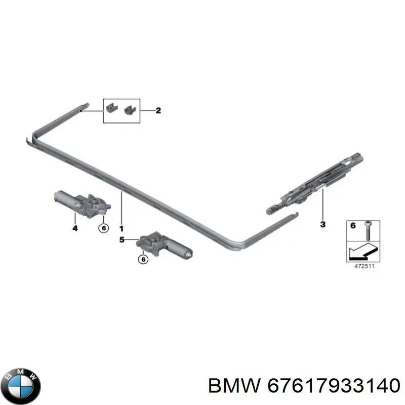 Двигун приводу люка BMW 67617933140 ціна, від 91.16 USD