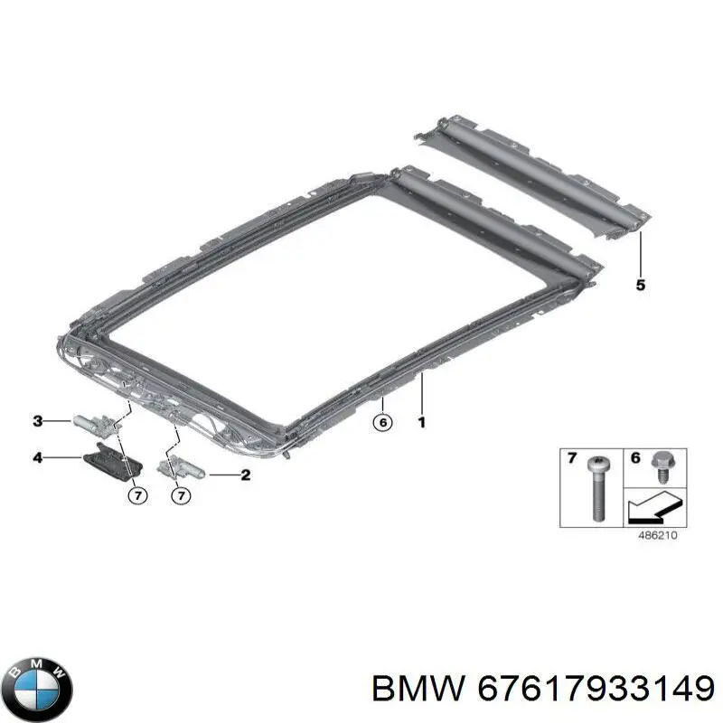 67617933149 BMW Мотор приводу люка
