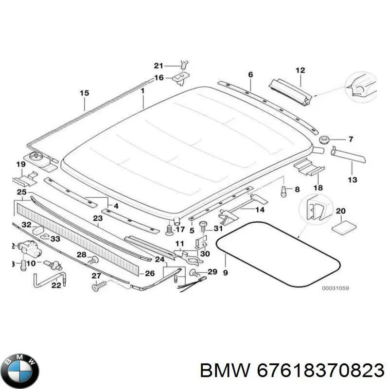 Двигун приводу люка BMW 67618370823 ціна, від 566.76 USD