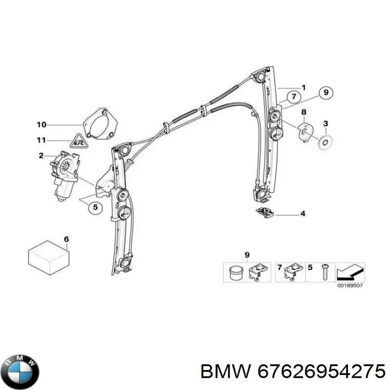 Мотор склопідйомника дверей передніх, лівих BMW 67626910375 ціна, від 93.23 USD
