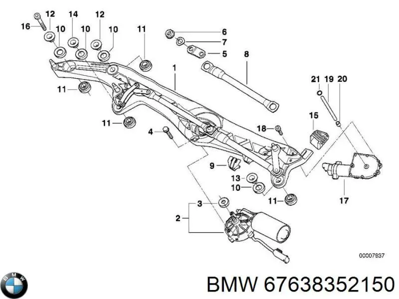 Мотор стеклоочищувача Bosch 0390241422 ціна, від 38.01 USD