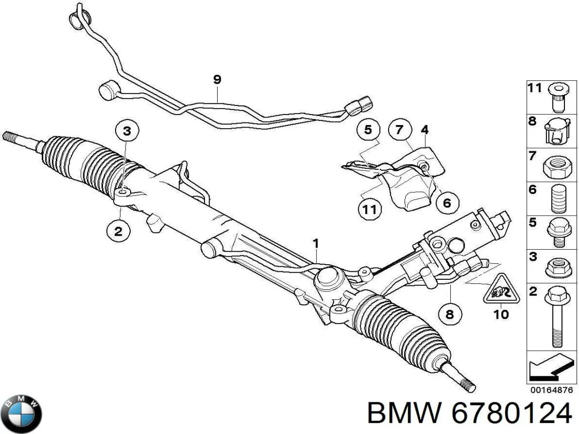 Рейка рульова 6780124 BMW