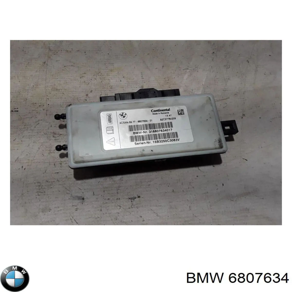 6807634 BMW Модуль-процесор управління подушки безпеки