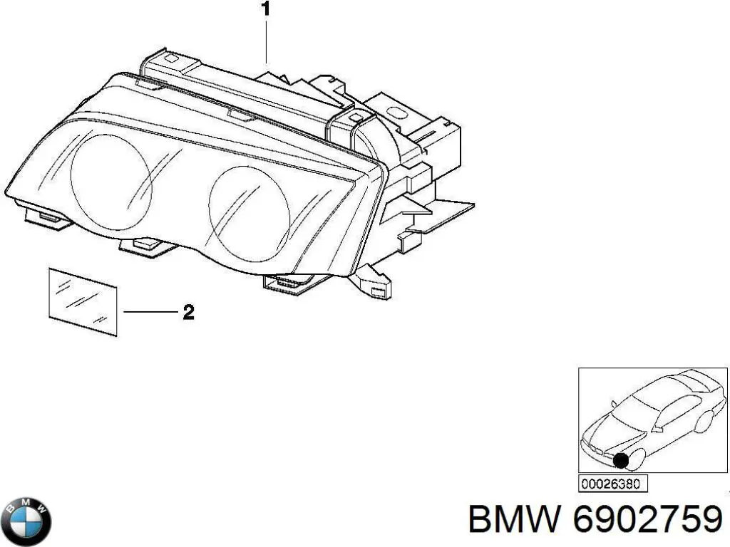 Фари BMW 6902759 ціна, від 387.03 USD