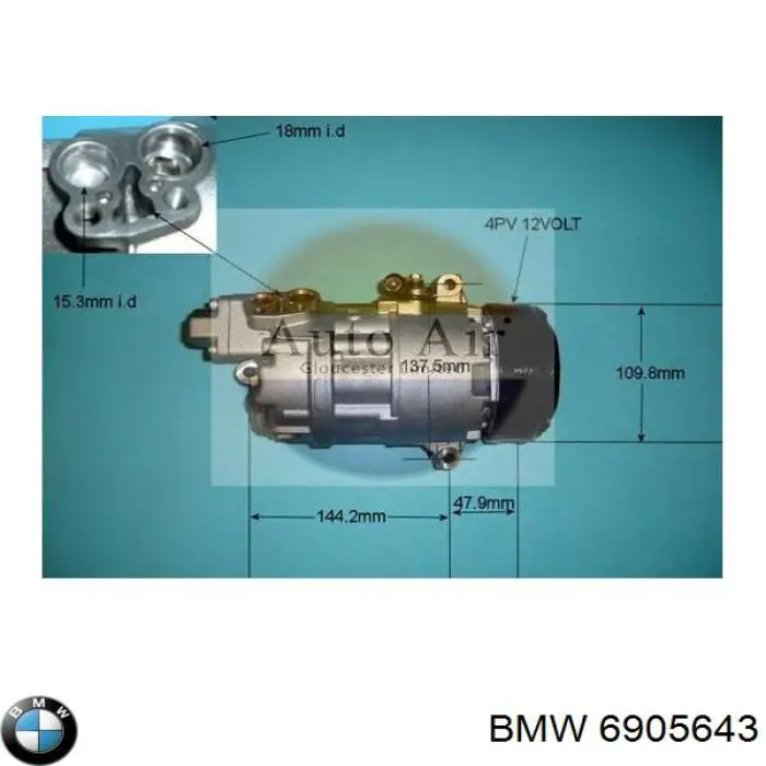 6905643 BMW компресор кондиціонера