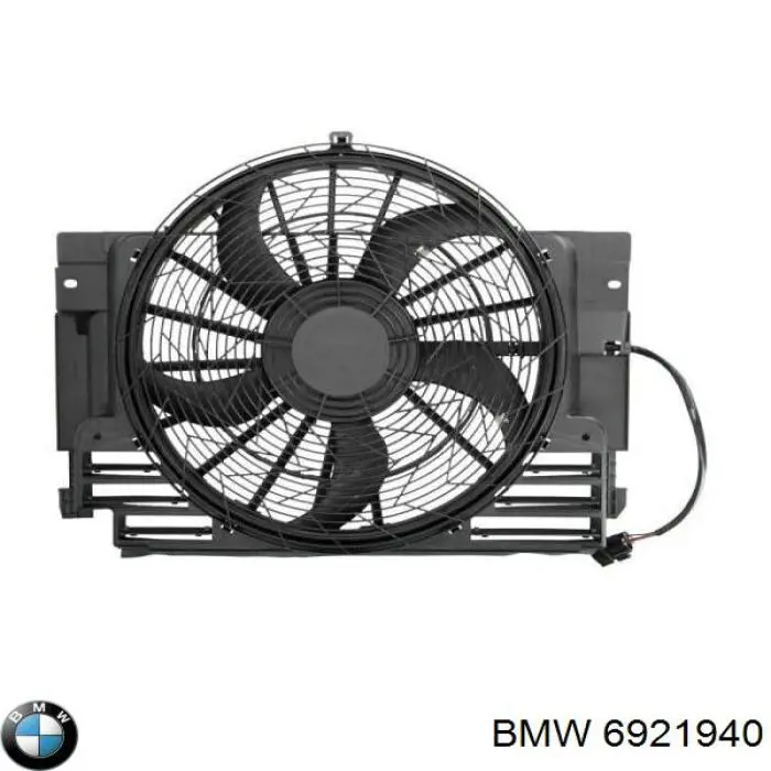 6921940 BMW Дифузор радіатора кондиціонера, в зборі з крильчаткою і двигуном