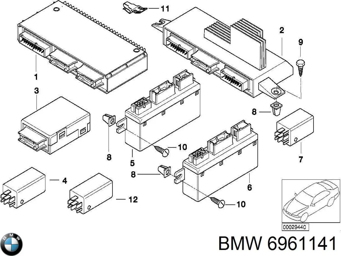Система самодіагностики BMW 6961141 ціна, від 29.14 USD