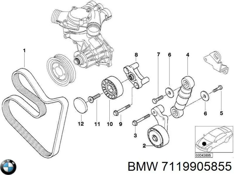Болт переднього важеля, нижнього BMW 7119905855 ціна, від 1.65 USD