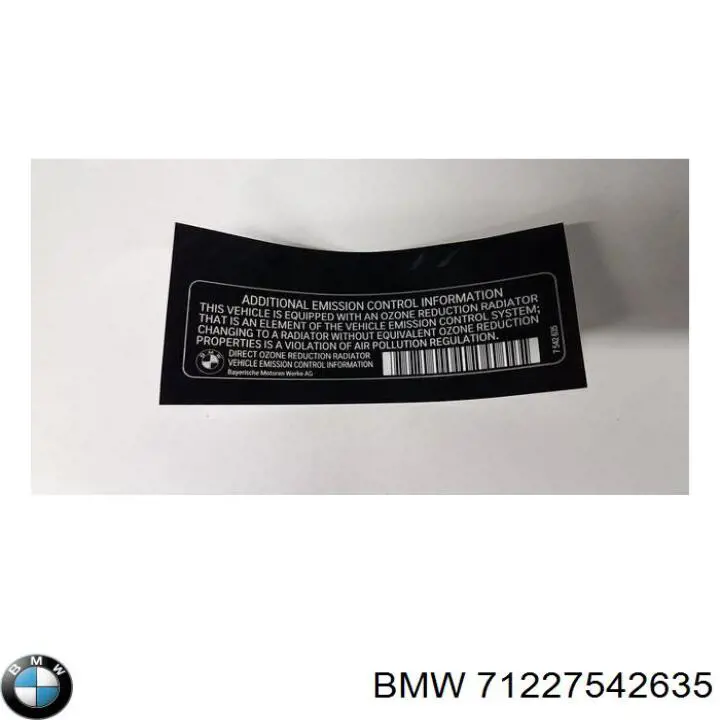  BMW 71227542635 ціна, від 20.16 USD