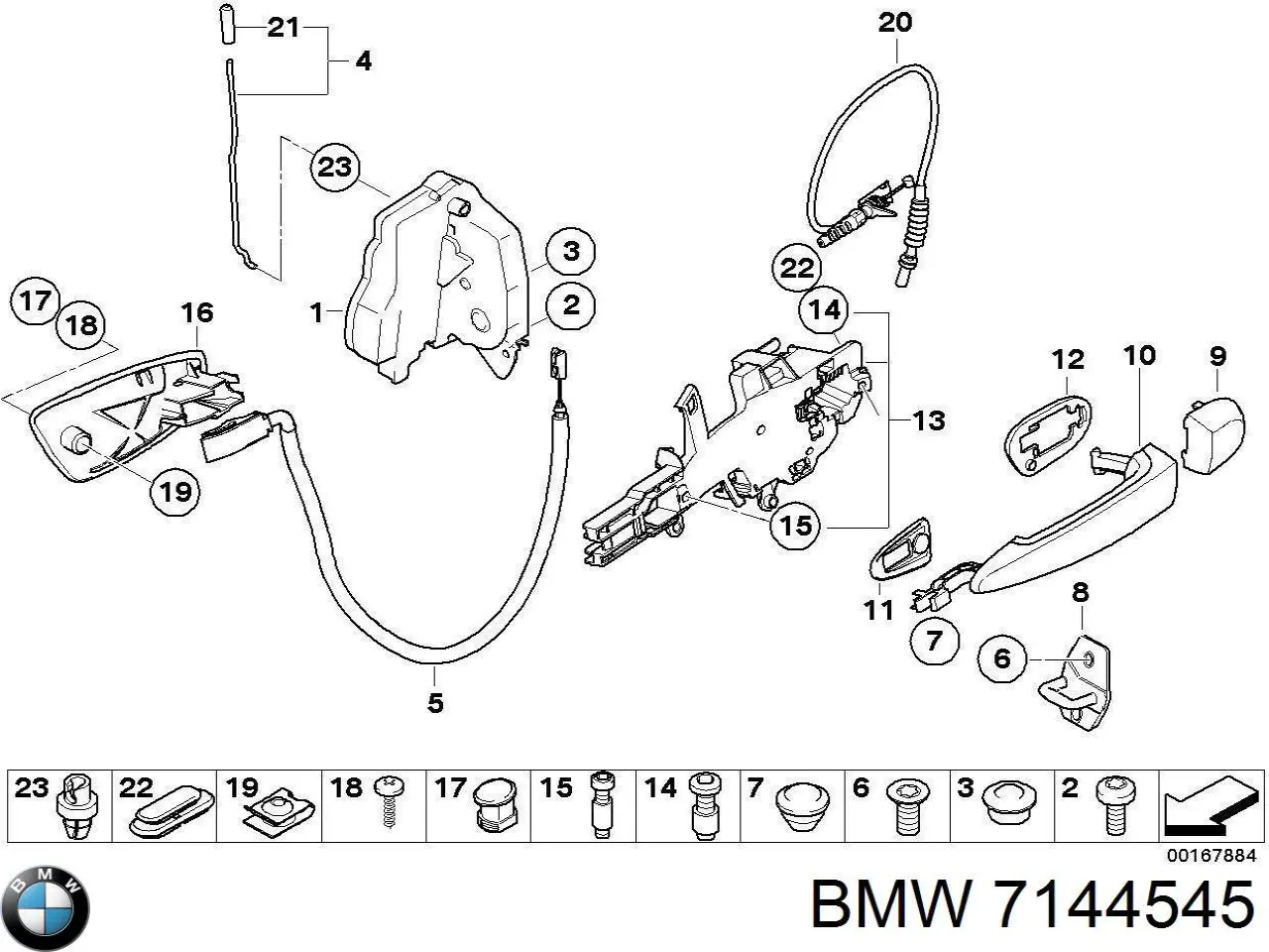 Купити 7144545 BMW Ручка двері в зборі