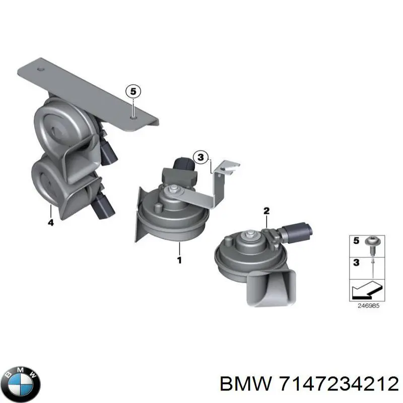 Купити 7147234212 BMW Пістон (кліп) кріплення підкрилки переднього крила