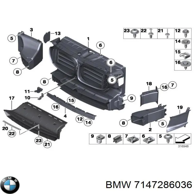  BMW 7147286036 ціна, від 2.20 USD