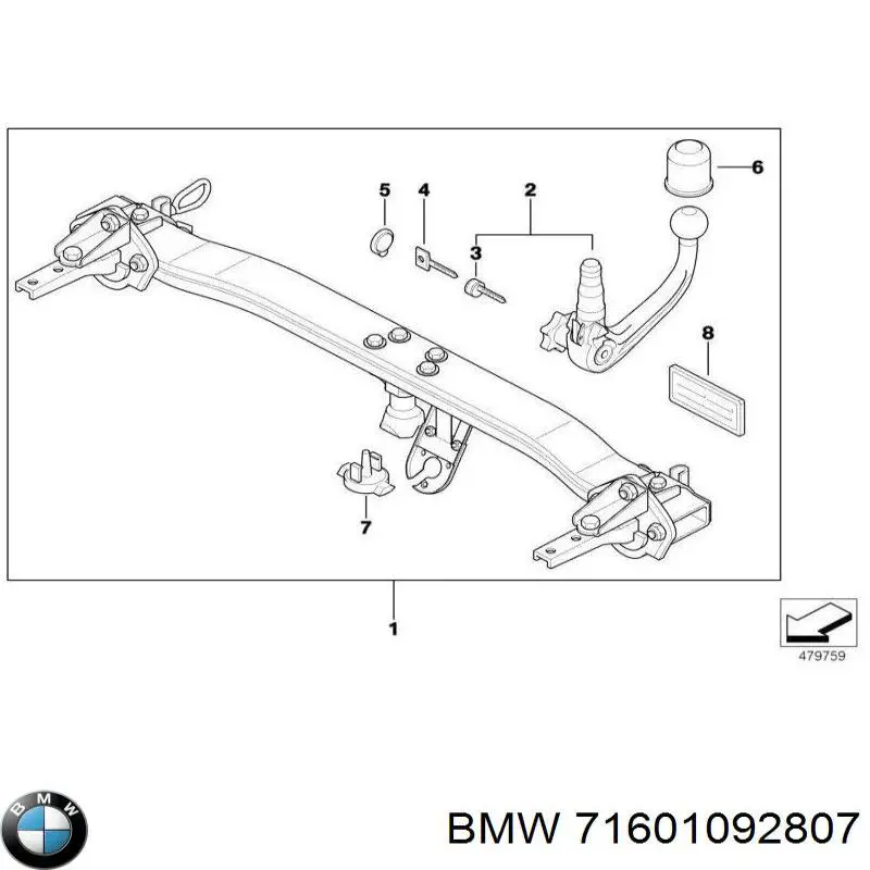 71606768848 BMW Прилад буксирний