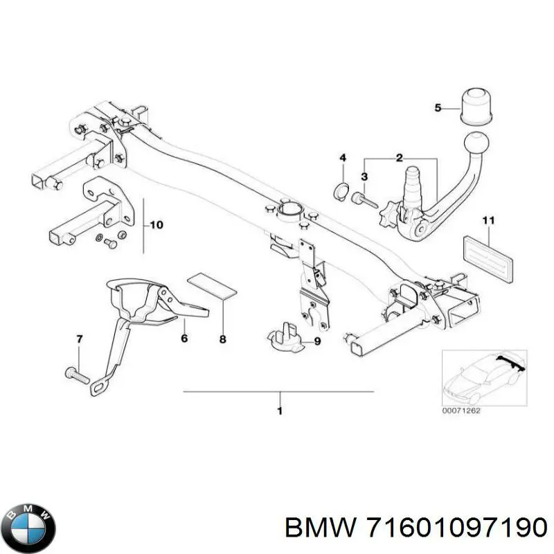  BMW 71601097190 ціна, від 950.44 USD