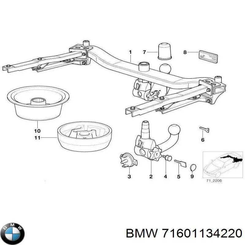  BMW 71601134220 ціна, від 144.24 USD