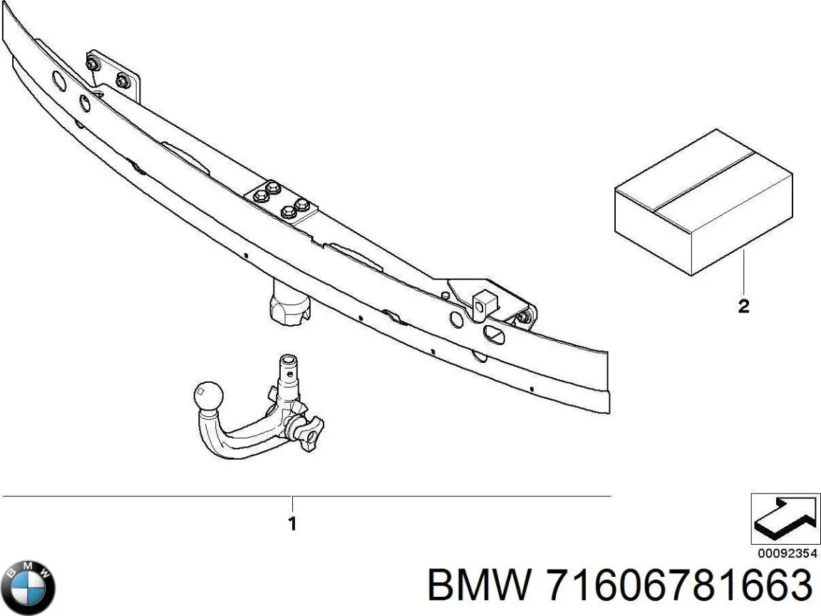 Пристрій тягово-зчіпний BMW 71606781663 ціна, від 63.35 USD