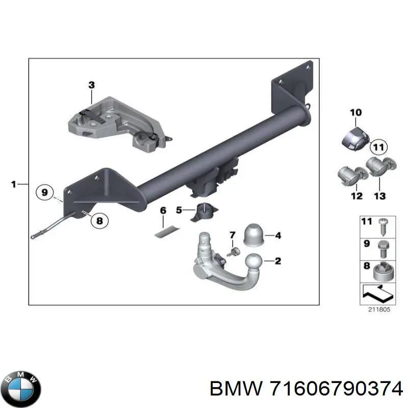  BMW 71606790374 ціна, від 101.83 USD