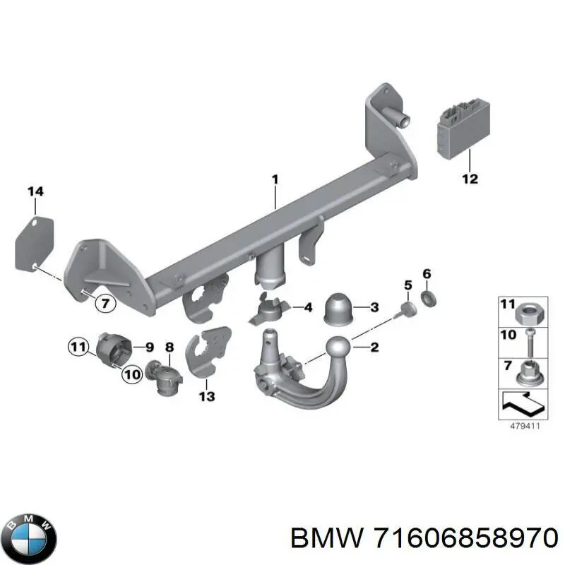 Купити 71606858970 BMW 