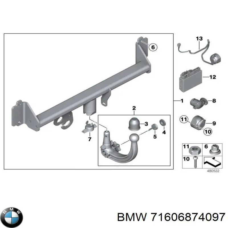 Купити 71606874097 BMW 