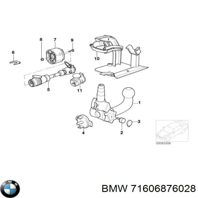 Прилад буксирний BMW 71606876028 ціна, від 189.99 USD