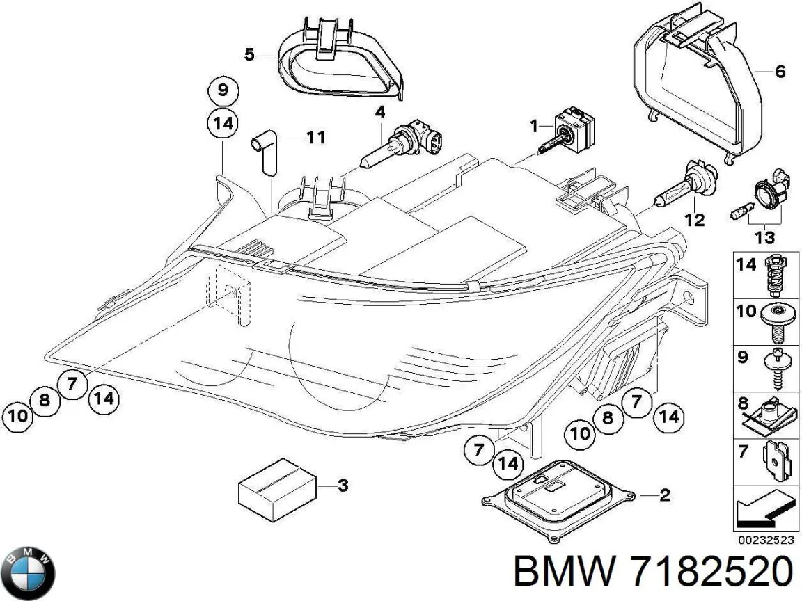 Ксенон, блок керування 7182520 BMW