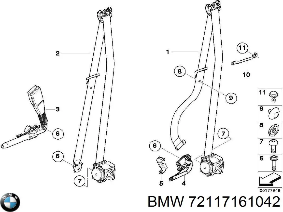 Ремені безпеки на BMW X5 (E70)