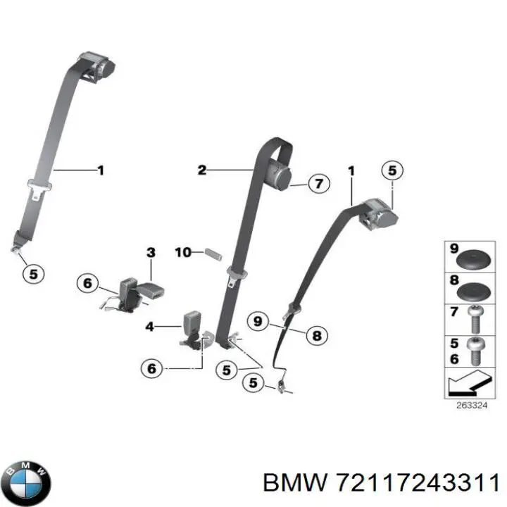  BMW 72117243311 ціна, від 5.07 USD