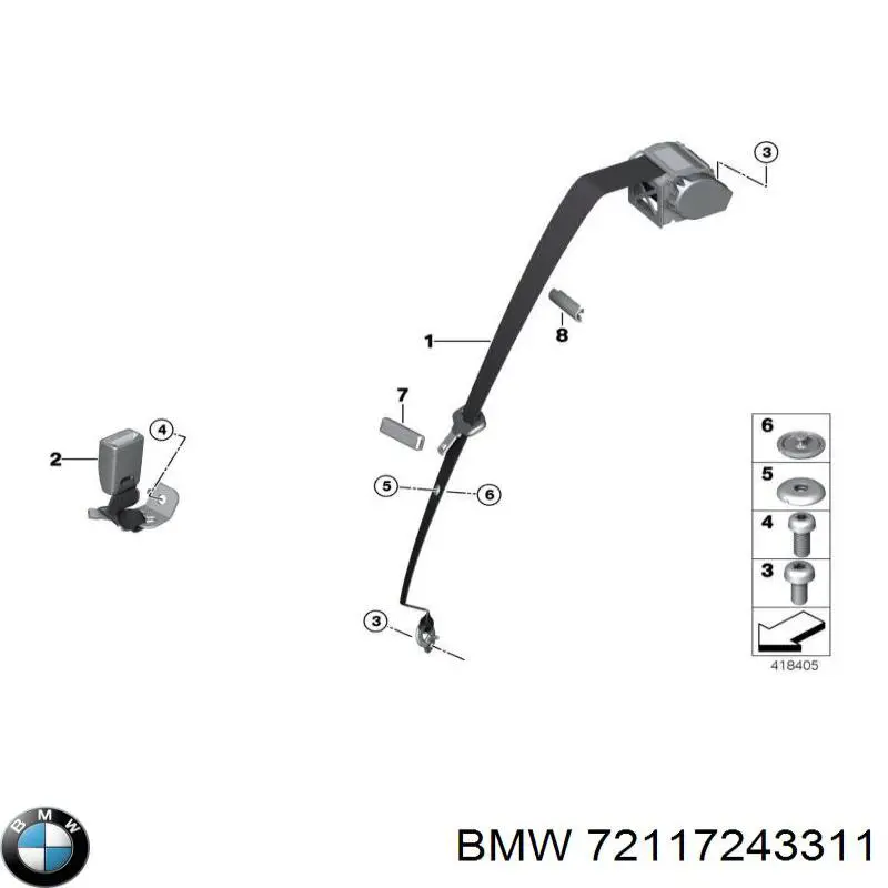 Купити 72117243311 BMW 