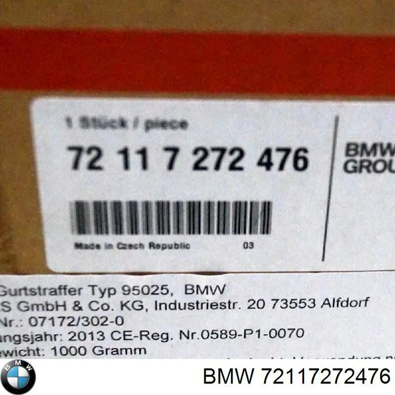 Пасок безпеки передній правий BMW 72117272476 ціна, від 30.14 USD
