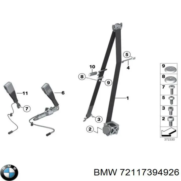  BMW 72117394926 ціна, від 36.38 USD