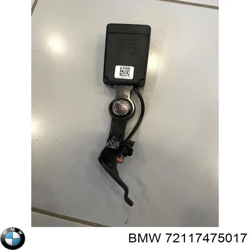 72117475017 BMW Важіль фіксатор ременя безпеки задній лівий