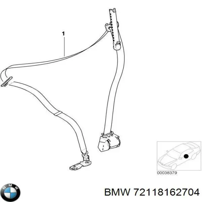 Ремені безпеки на BMW 7 (E38)