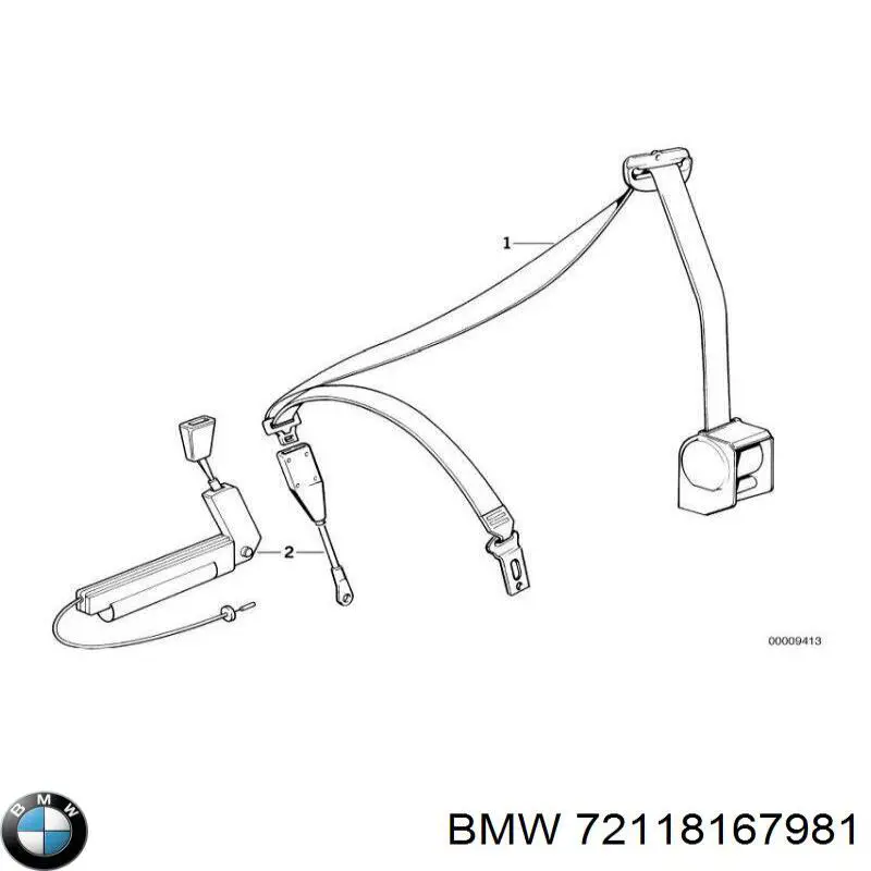  Ремінь безпеки передній лівий BMW 5 