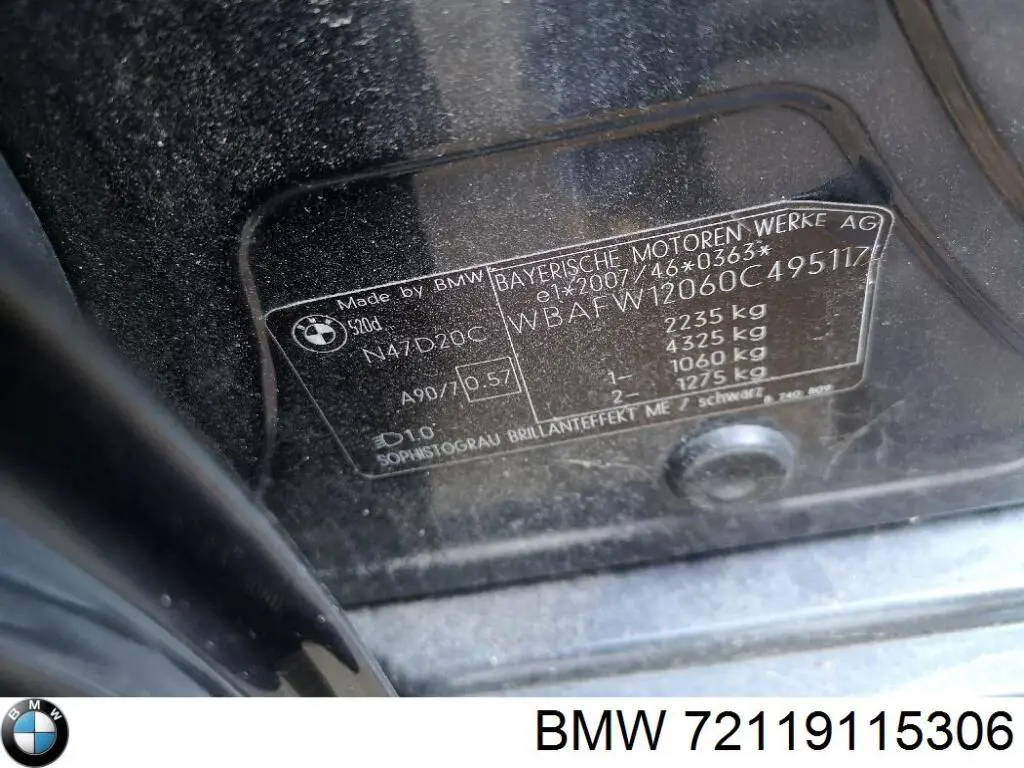 Важіль фіксації ременя безпеки, правий BMW 72119115306 ціна, від 27.57 USD
