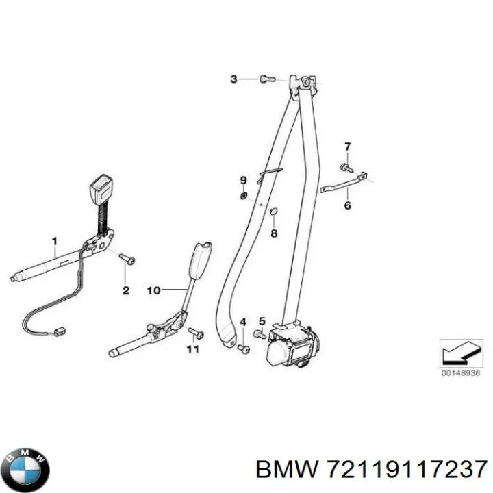  BMW 72119117237 ціна, від 151.99 USD