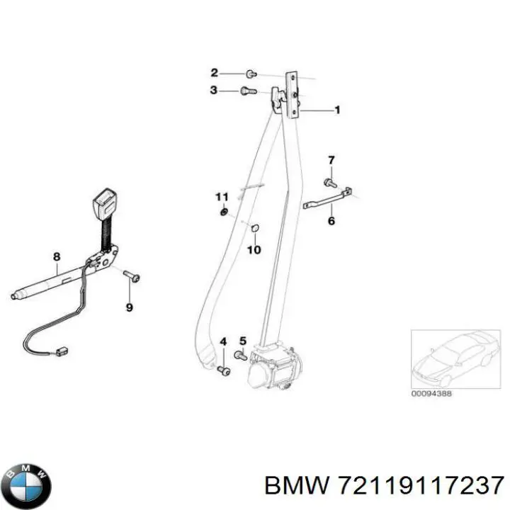 Купити 72119117237 BMW 